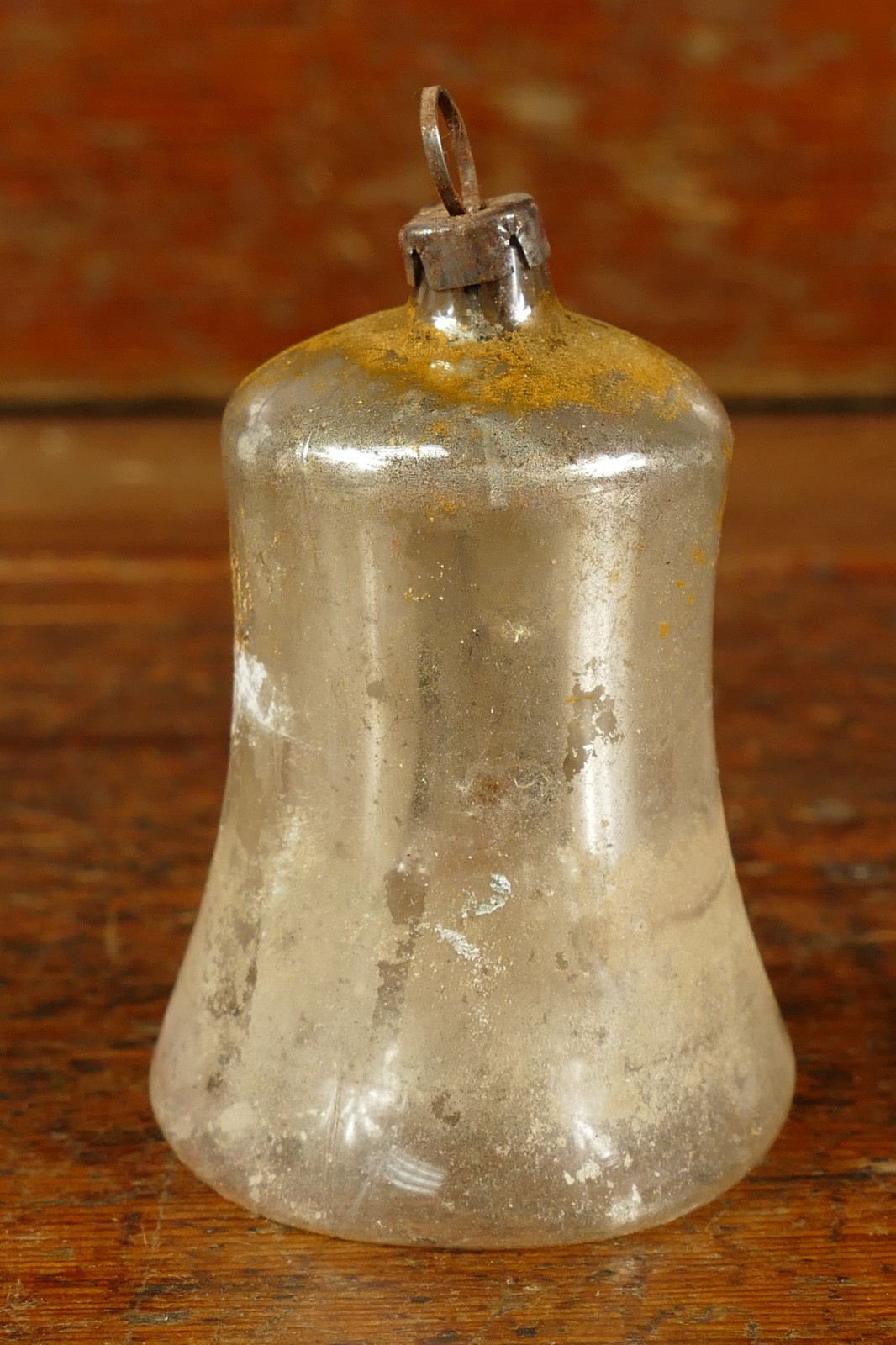 Vintage 1930s German Antique Clear Glass Bell With Clapper Christmas Ornament