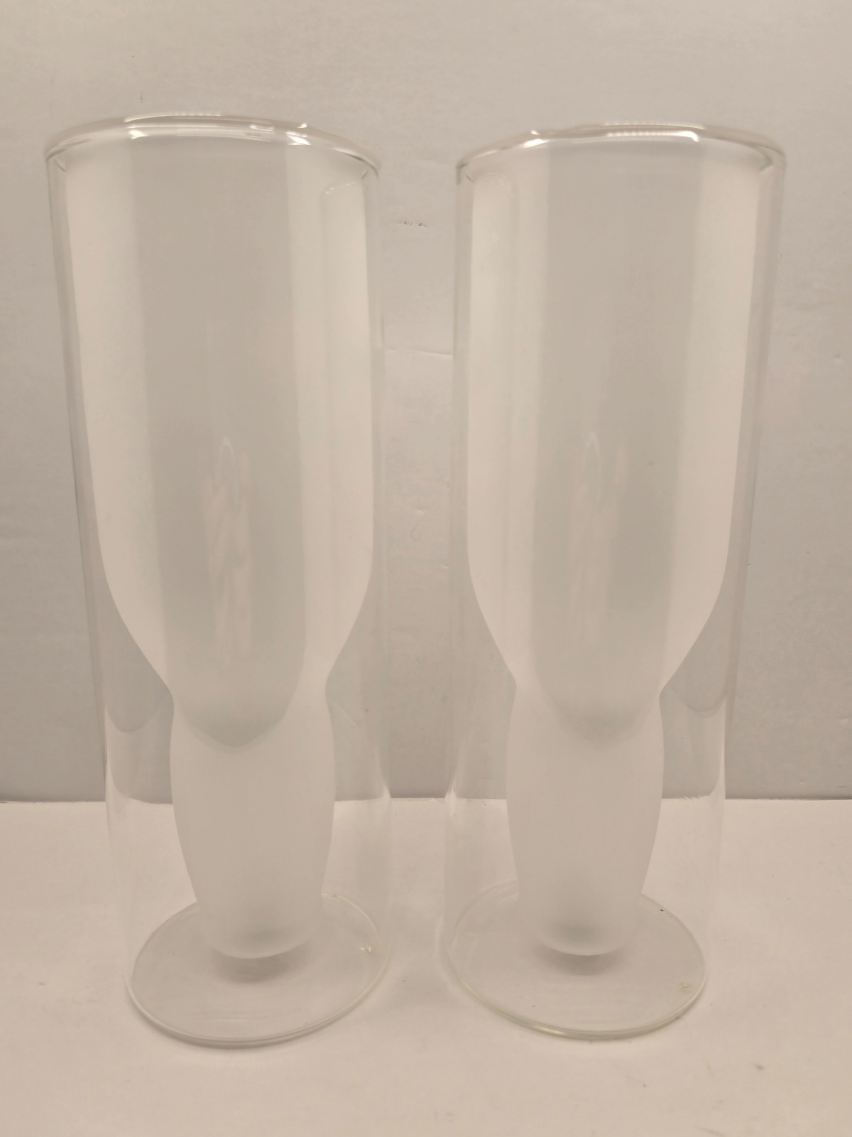 VTG Set of 2 HIGHWAVE Double-Wall Australian Beer Glass Frosted Insulated 16 Oz