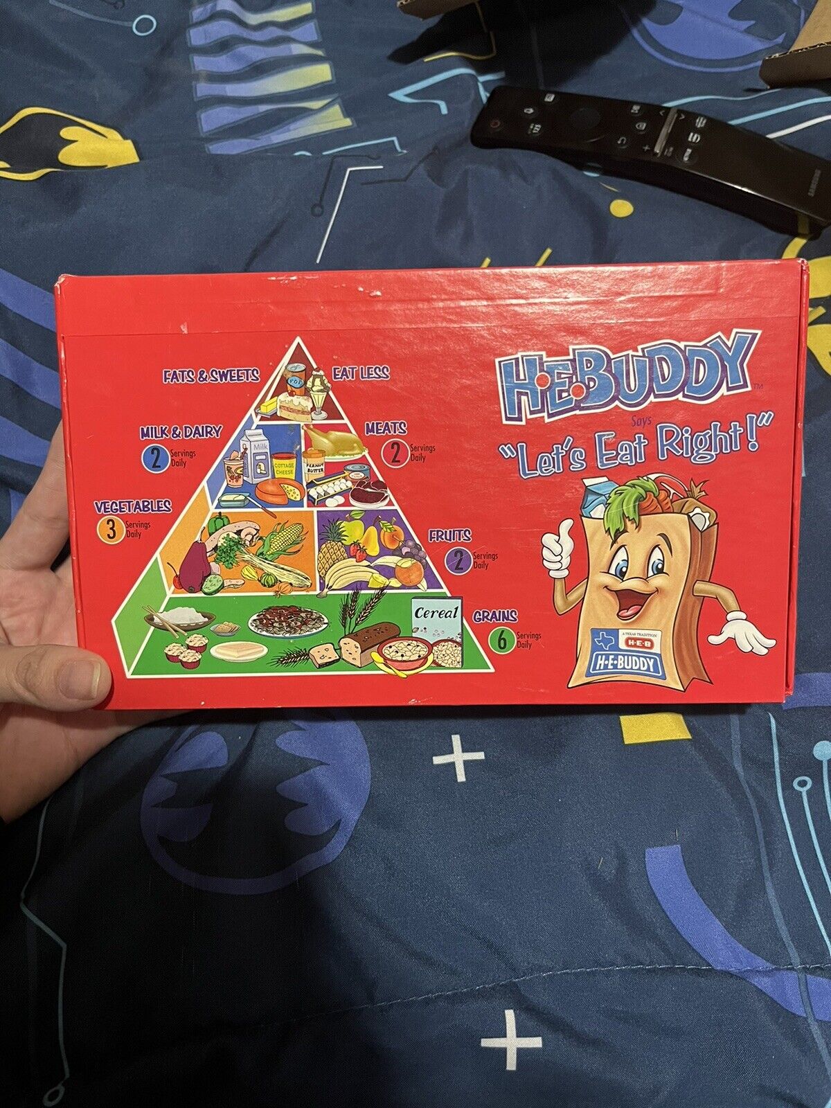 H-E-B Buddie Extremely Rare Red Food Pyramid Box 