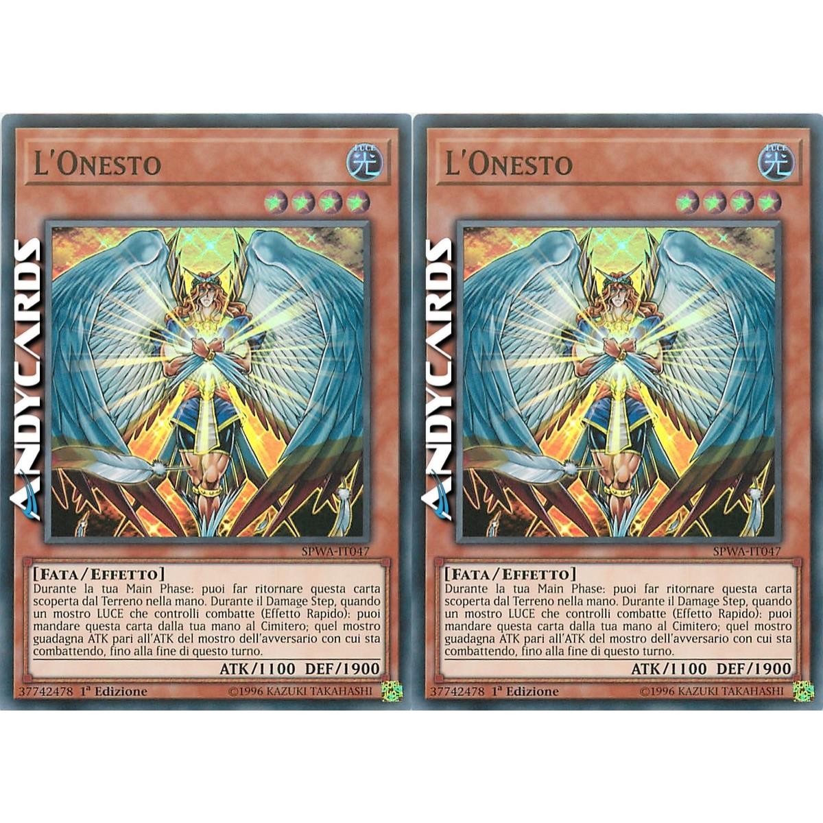L\'ONESTO 2x • (Honest) • Super R • SPWA IT047 • 1Ed • Yugioh • ANDYCARDS