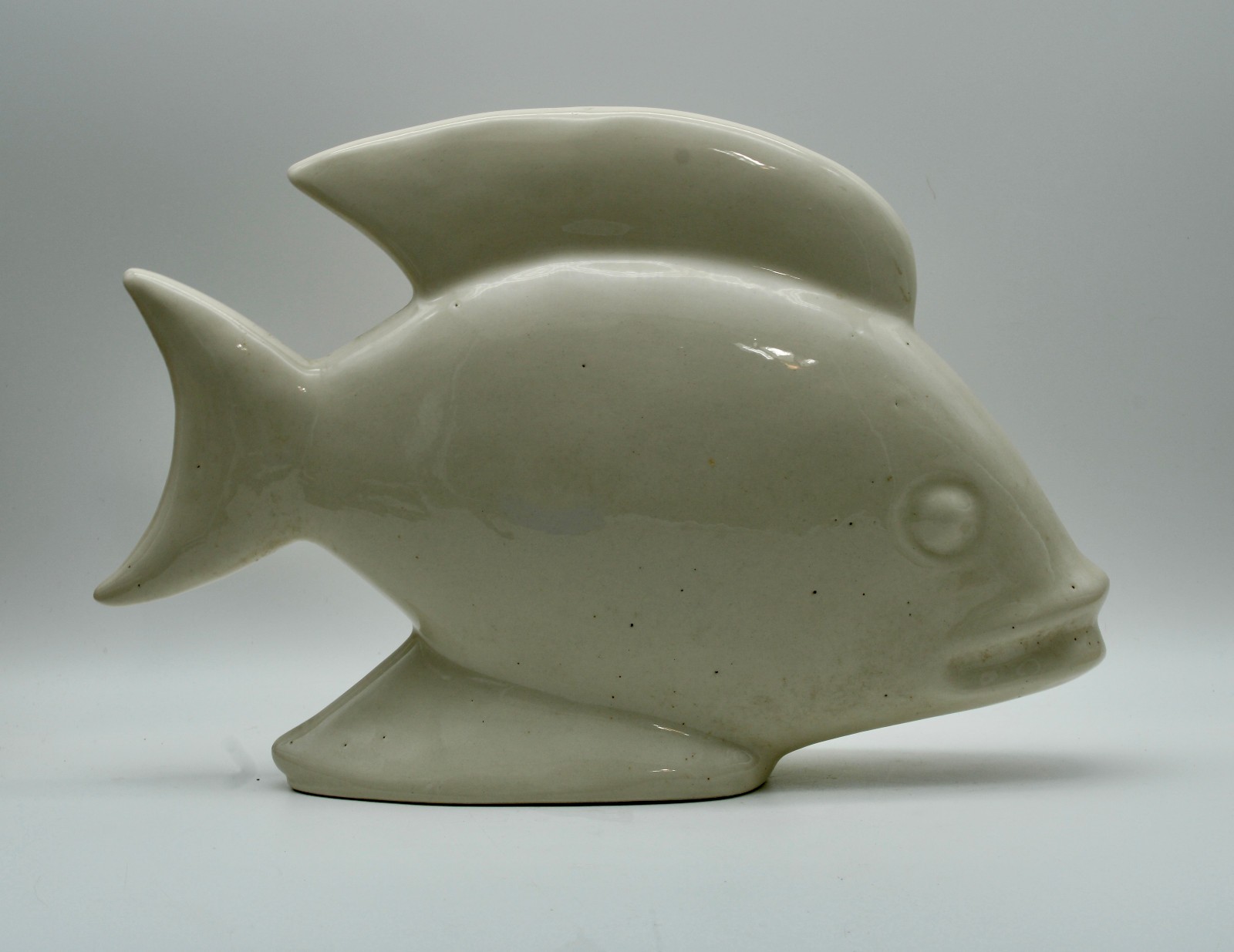 Vintage Waylande Gregory White Ceramic Fish Sculpture 12” | American