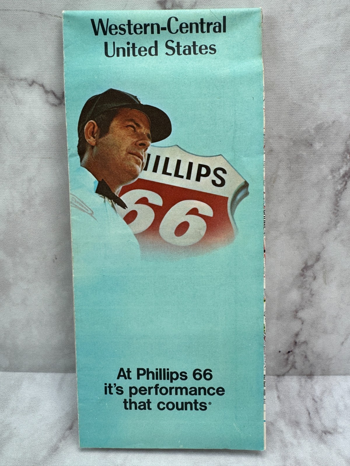 Phillips 66 Gas Station Advertising Western Central United States Road Map 1972