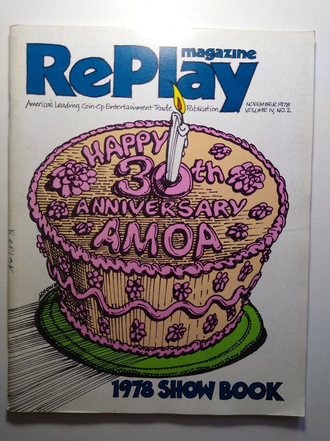 RePlay Magazine November 1978 Volume IV No 2 Dolly Parton Playboy Atari Bally