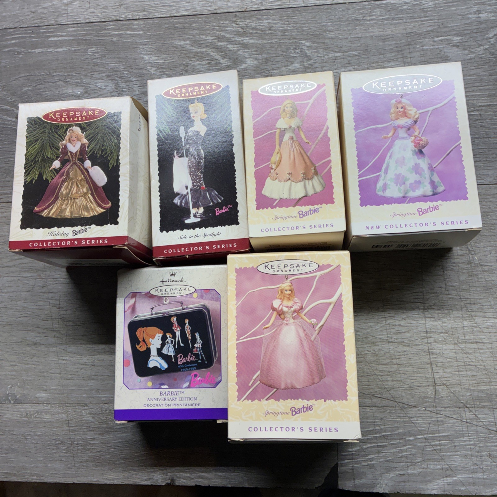 6 Barbie Hallmark Keepsake Vintage Ornament 1995,96,97,99 6 Barbie Hallmark Keepsake Vintage Ornament 1995,96,97,99