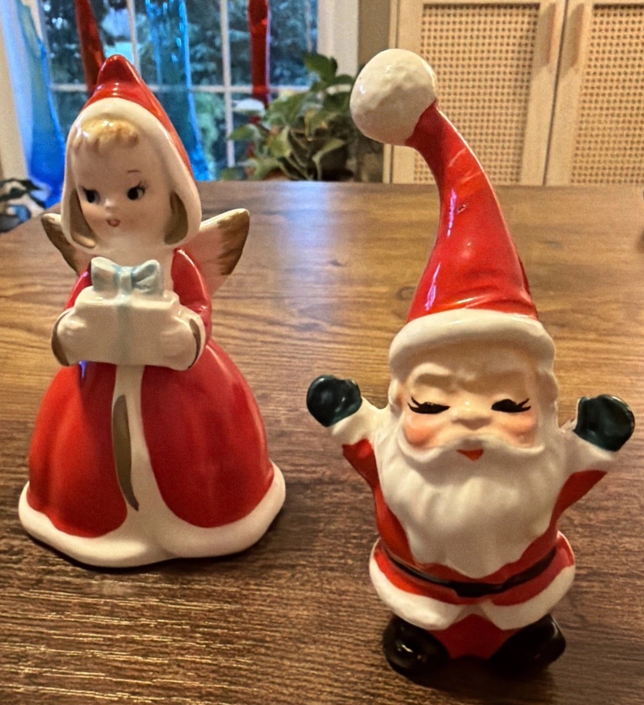 HTF Vtg Norcrest Japan Christmas Angel Present Has Sticker & Santa Howard Holt?