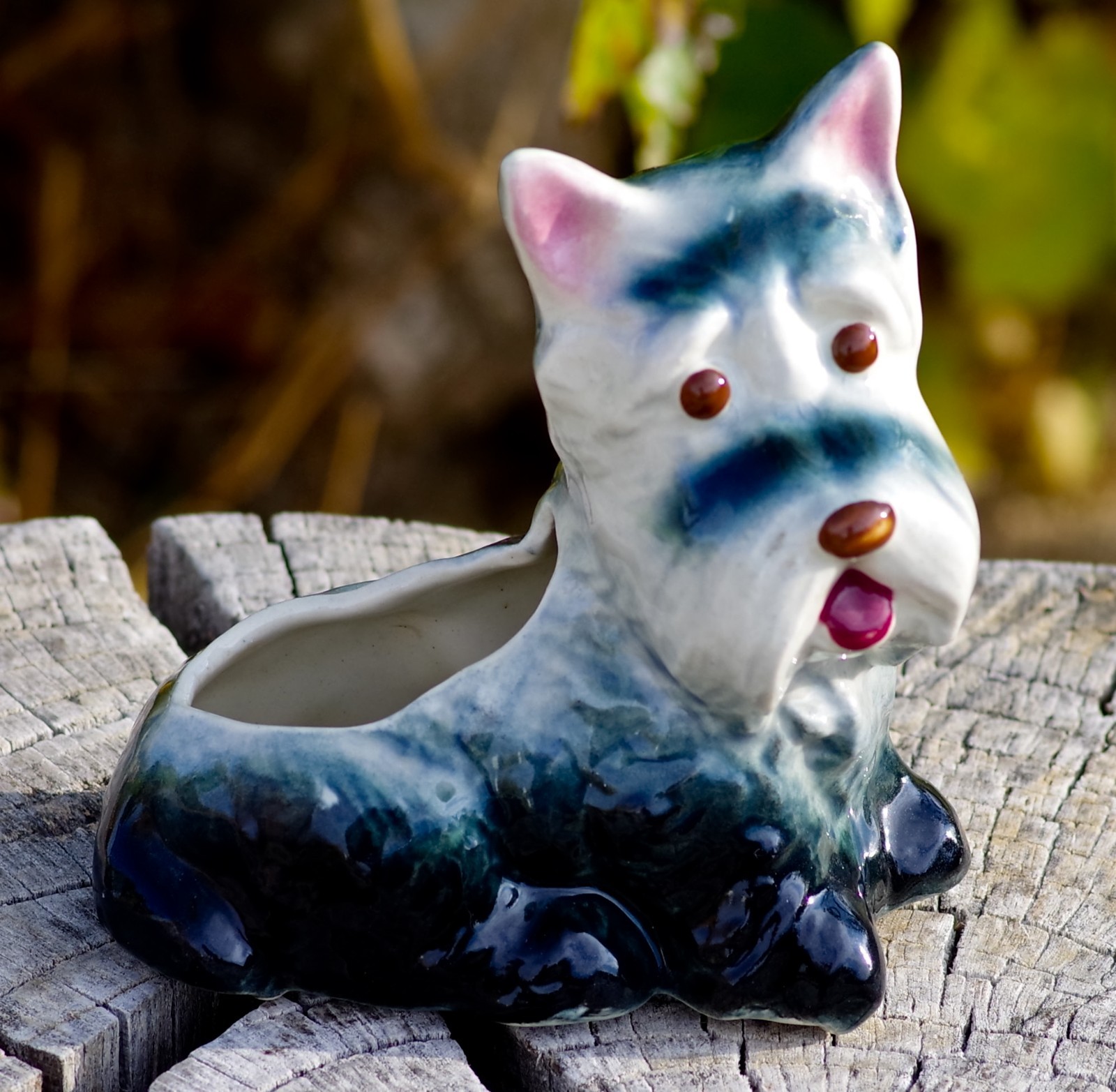 VINTAGE Royal Copley Scottie Terrier Dog Planter Ceramic Made in USA 1940's