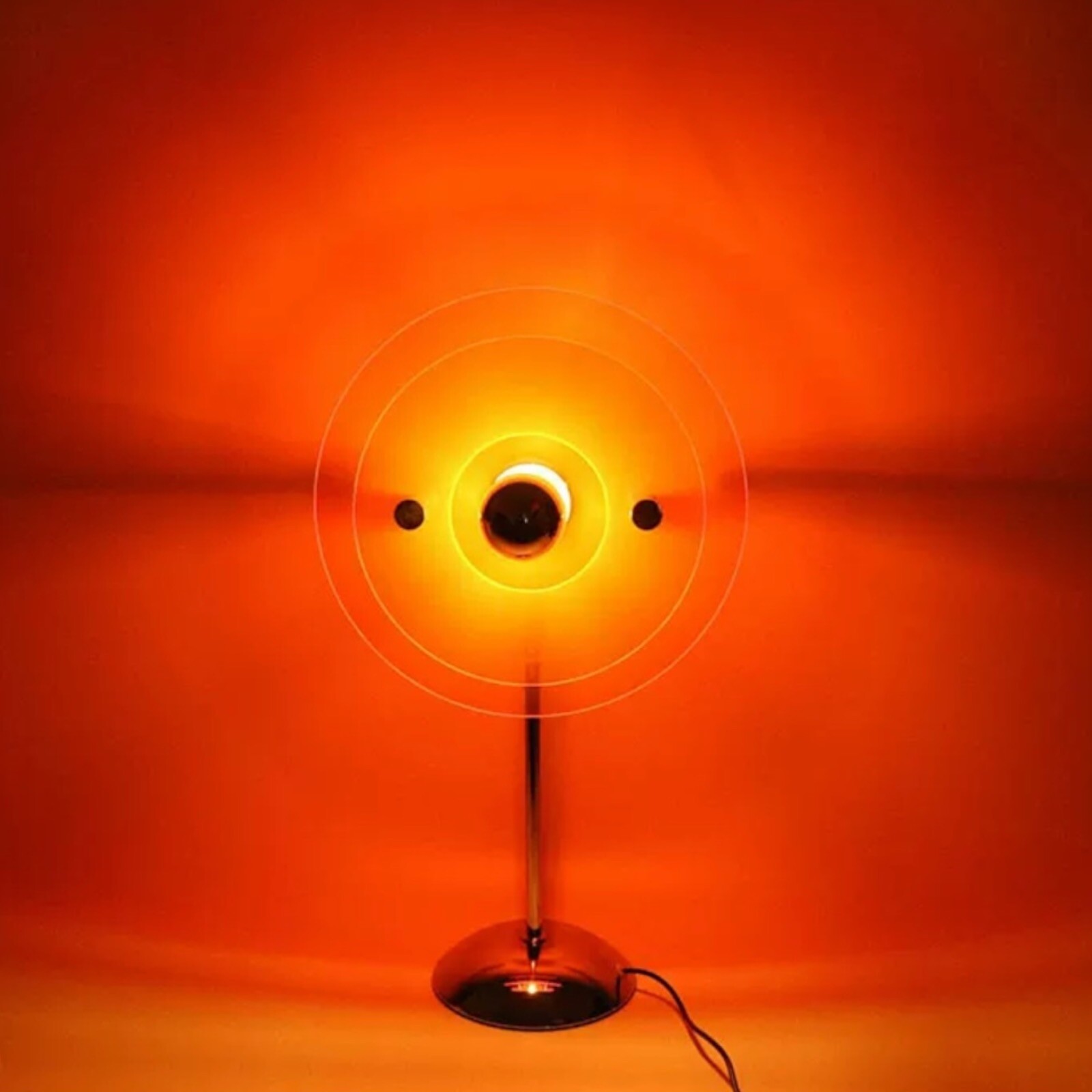 Bauhaus-inspired Retro Bedside Table Lamp - WabI-Sabi Ambient Pure Orange Light