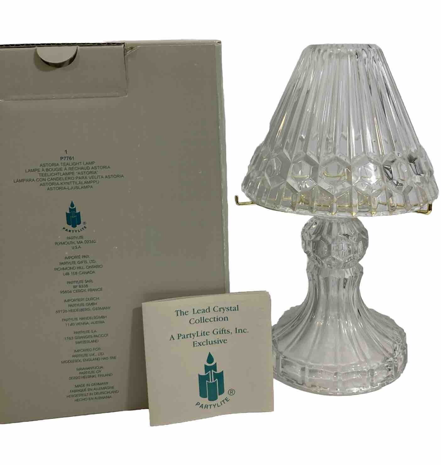 Partylite Astoria Tealight Lamp 24% Lead Crystal Brand New In Original Box P7761