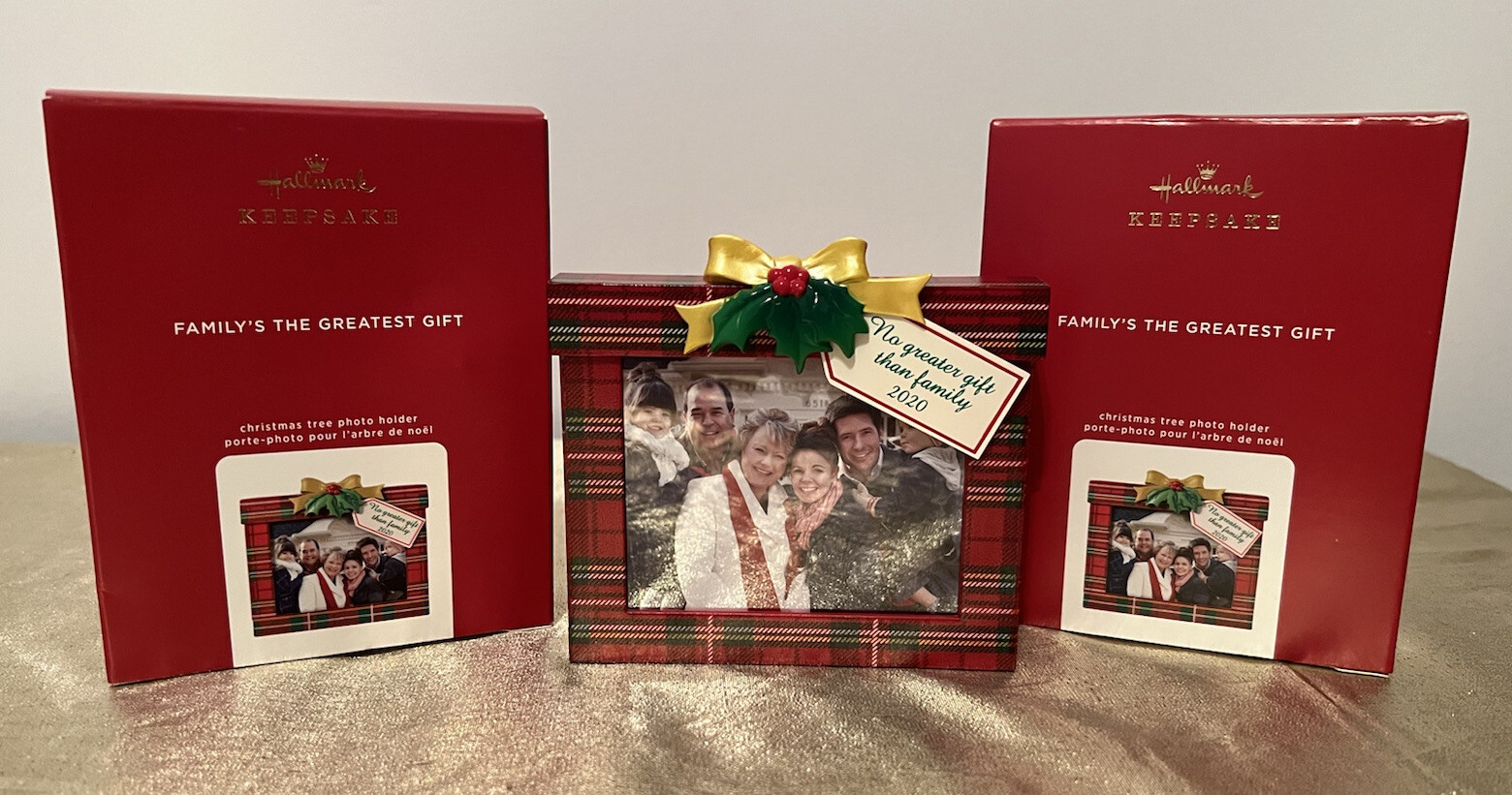 NWT Lot of 2 Hallmark Keepsake 2020 Family's Greatest Gift Photo Frame Ornaments NWT Lot of 2 Hallmark Keepsake 2020 Family's Greatest Gift Photo Frame Ornaments