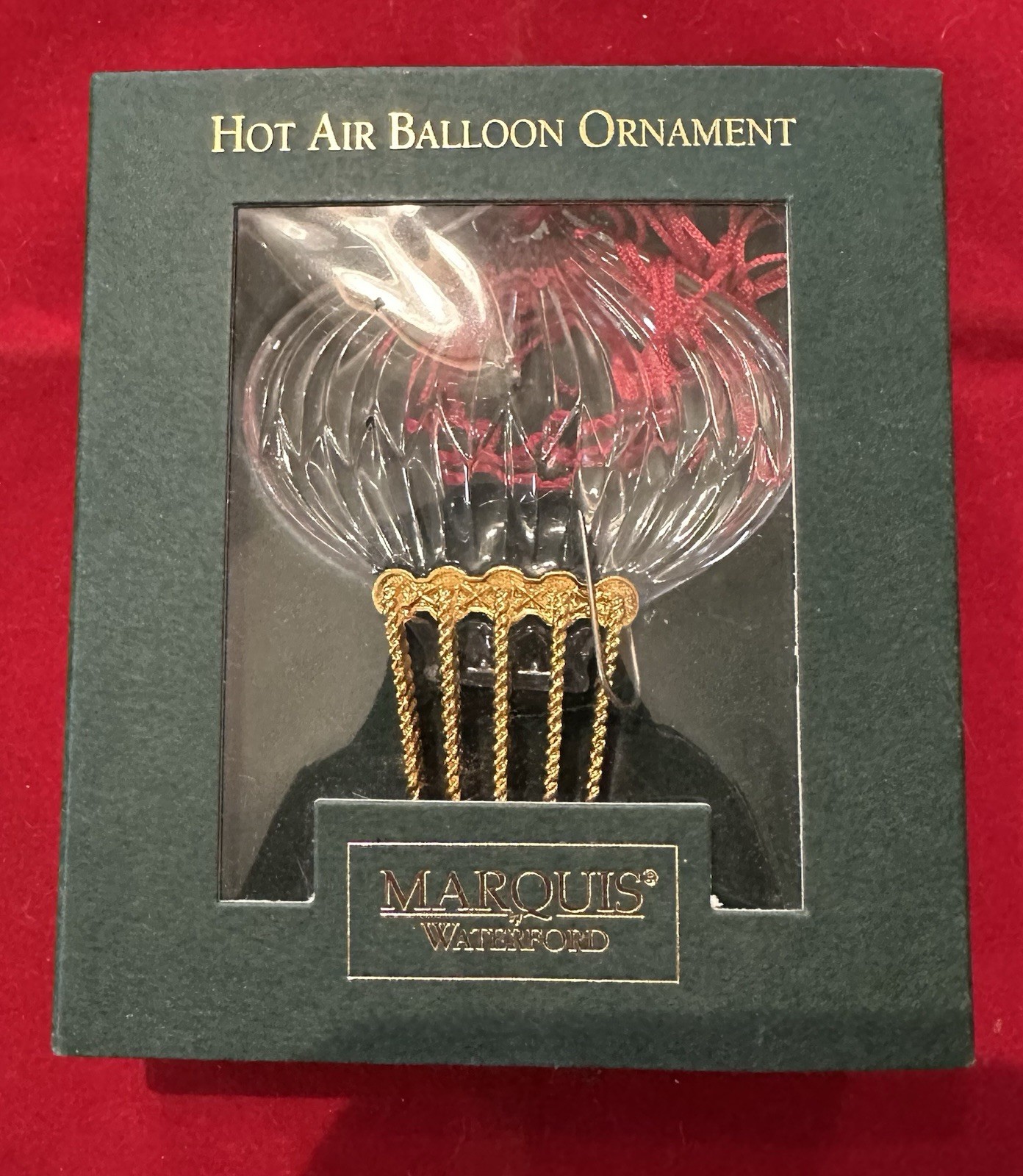 Marquis Waterford Crystal Hot Air Balloon Hanging Christmas Ornament