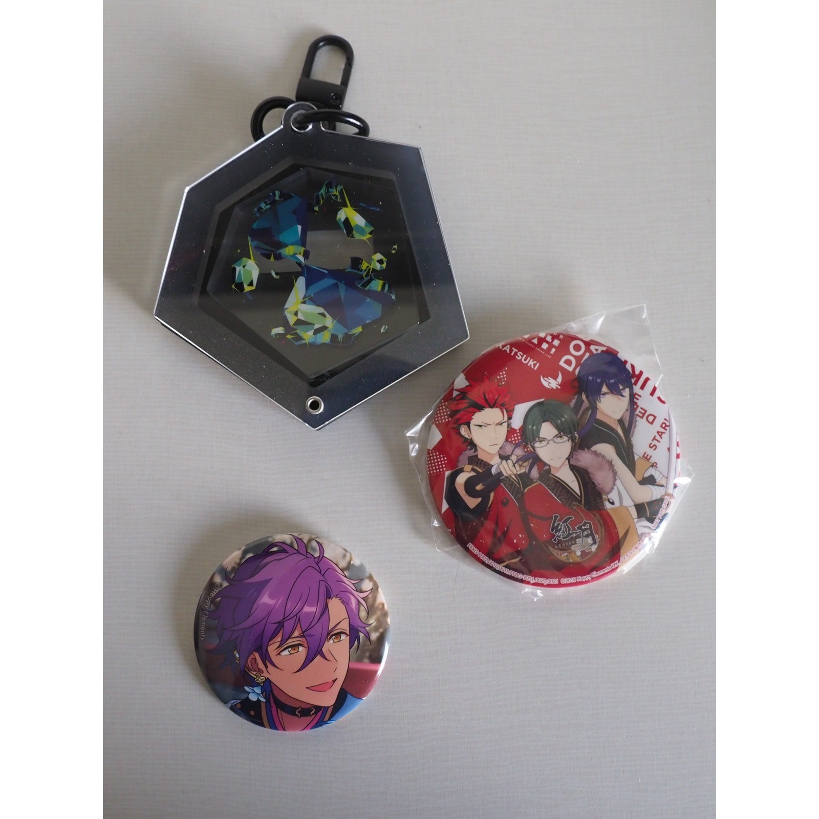 Ensemble Stars Dream Live Trapezium Orion Keychain & Pin Set Akatsuki Mika Pin