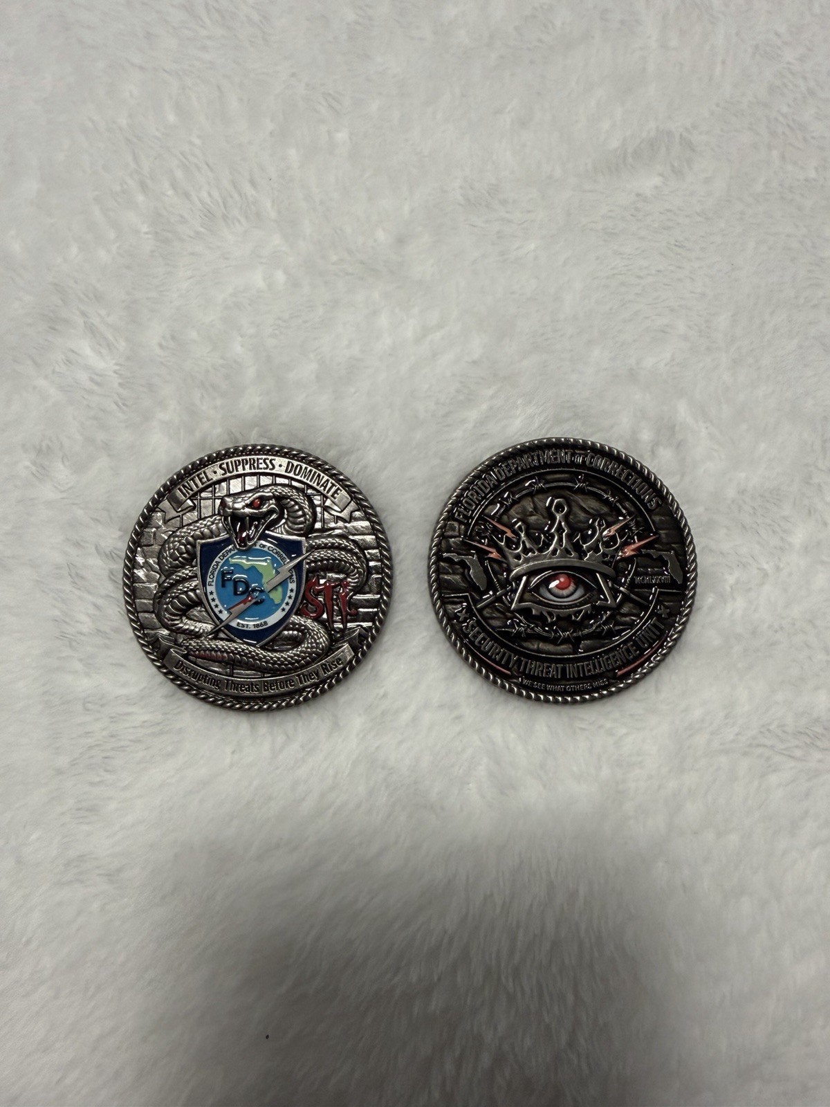 Florida DOC Security Threat intelligence Unit Coin “we See What Others Miss”