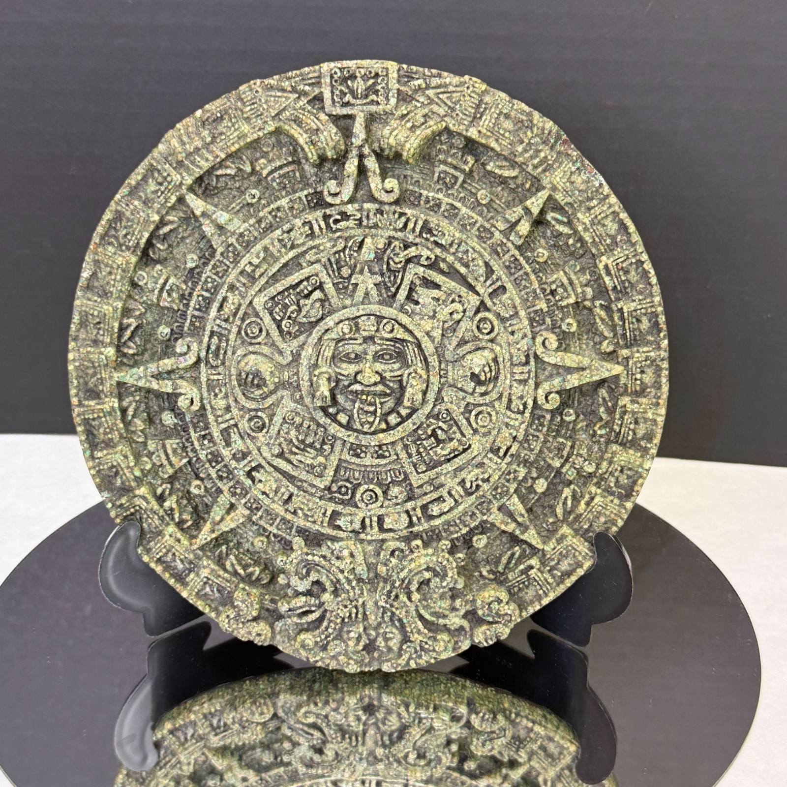 Vintage Aztec Mayan Sun Stone Calendar Wall Plaque 7
