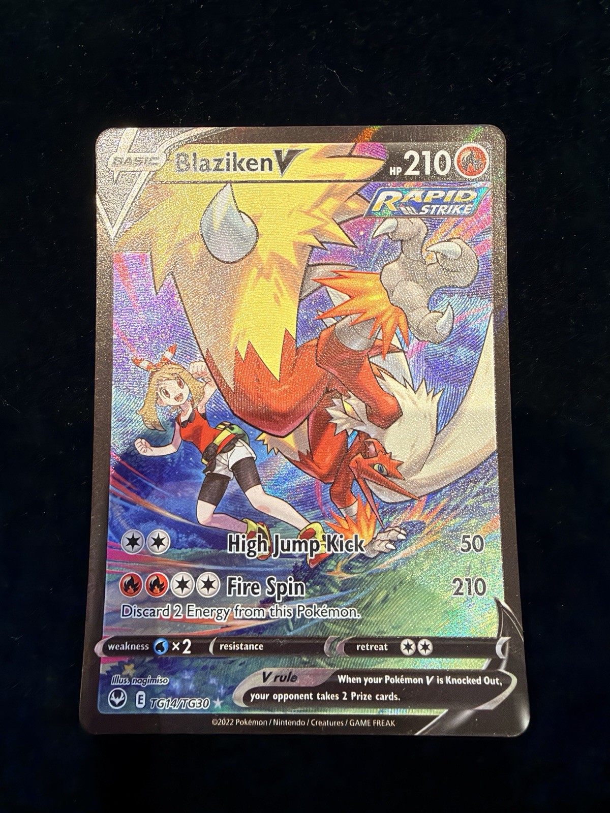 Pokémon TCG Silver Tempest Blaziken V TG14/TG30 Ultra Rare NM