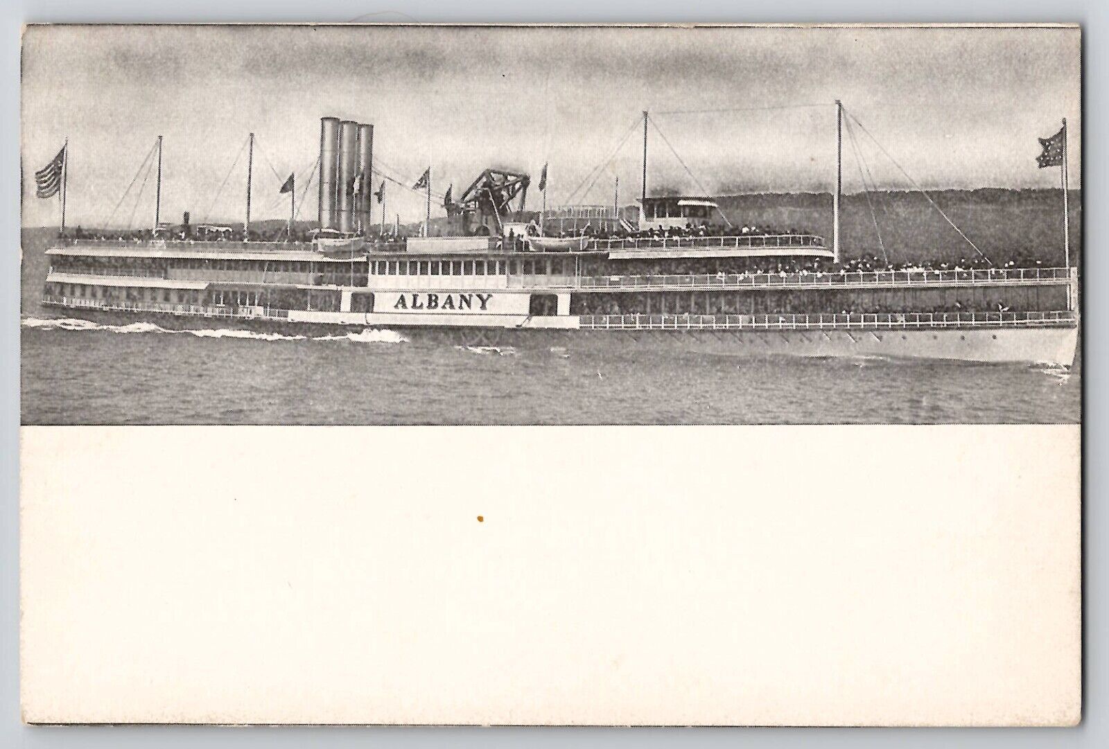 Steamer Steamship SS Albany Hudson River Day Line NY UDB Postcard 1905-07 Unused