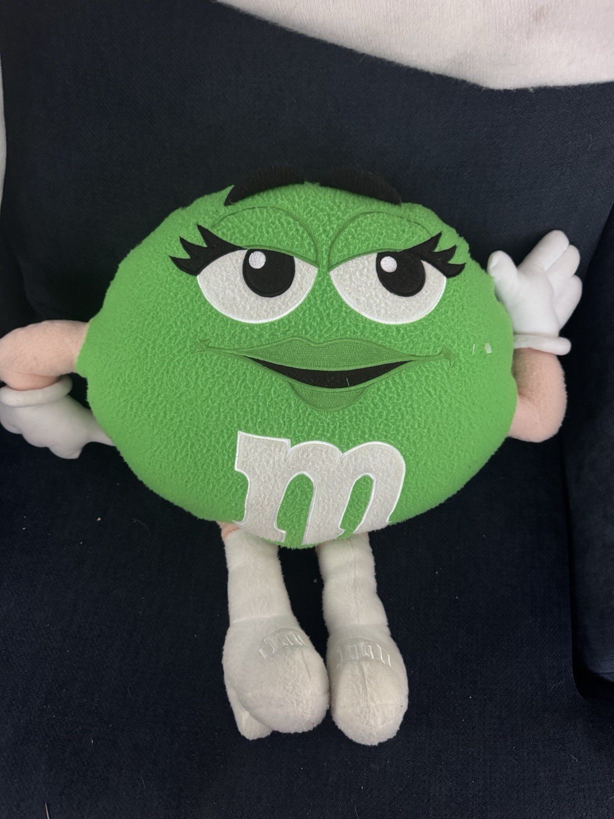 M&M\'s Green M&M Character Plush Advertising Toy Vintage 2000 22inch
