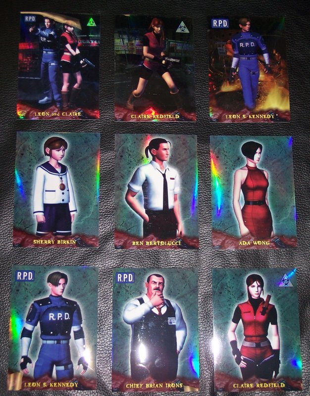 RESIDENT EVIL Trading Cards CHROMIUM INSERT SET Complete 9 card Set ULTRA RARE RESIDENT EVIL Trading Cards CHROMIUM INSERT SET Complete 9 card Set ULTRA RARE