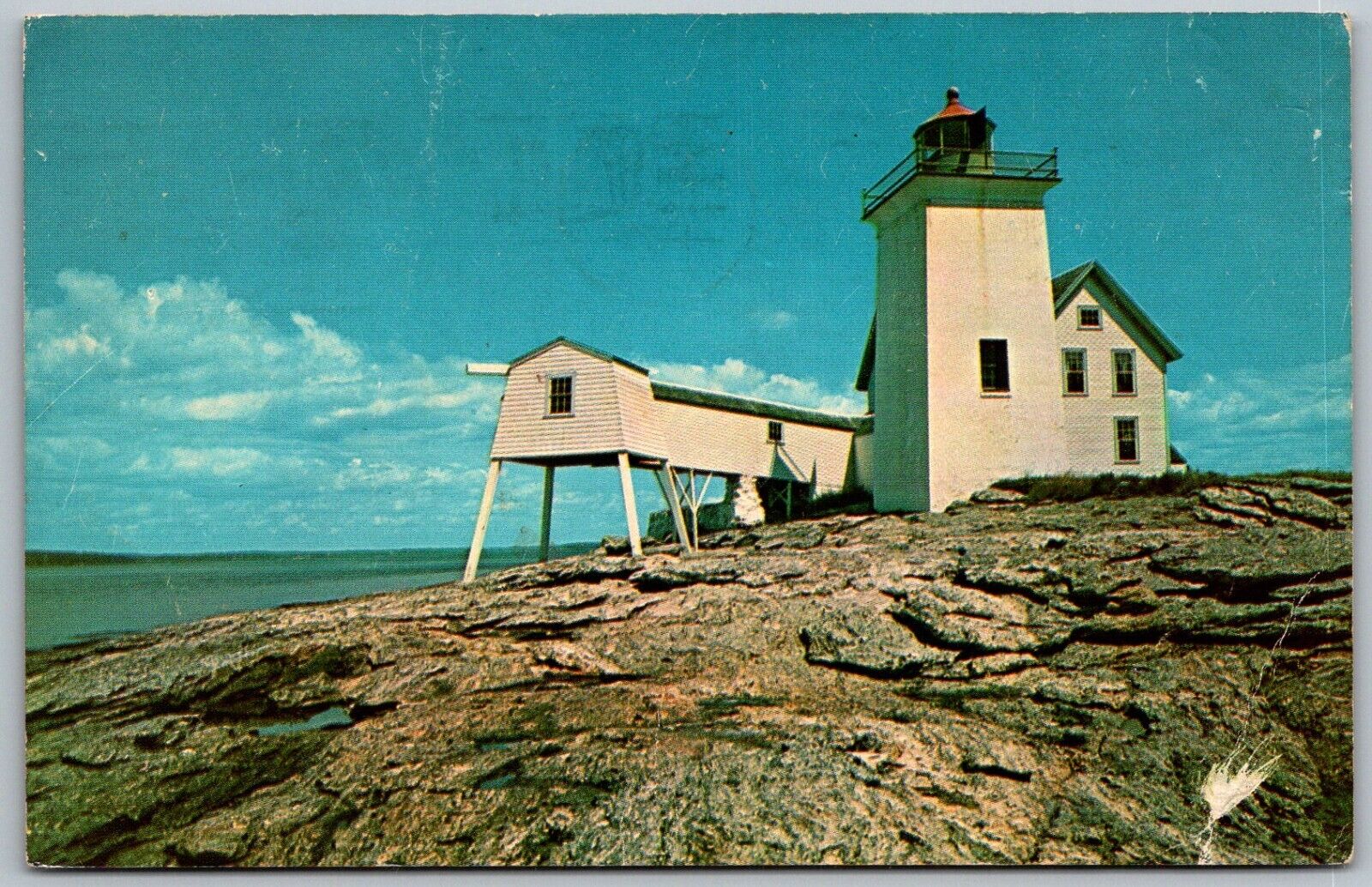 West Southport Maine 1969 Postcard Hendrick\'s Head Lighthouse