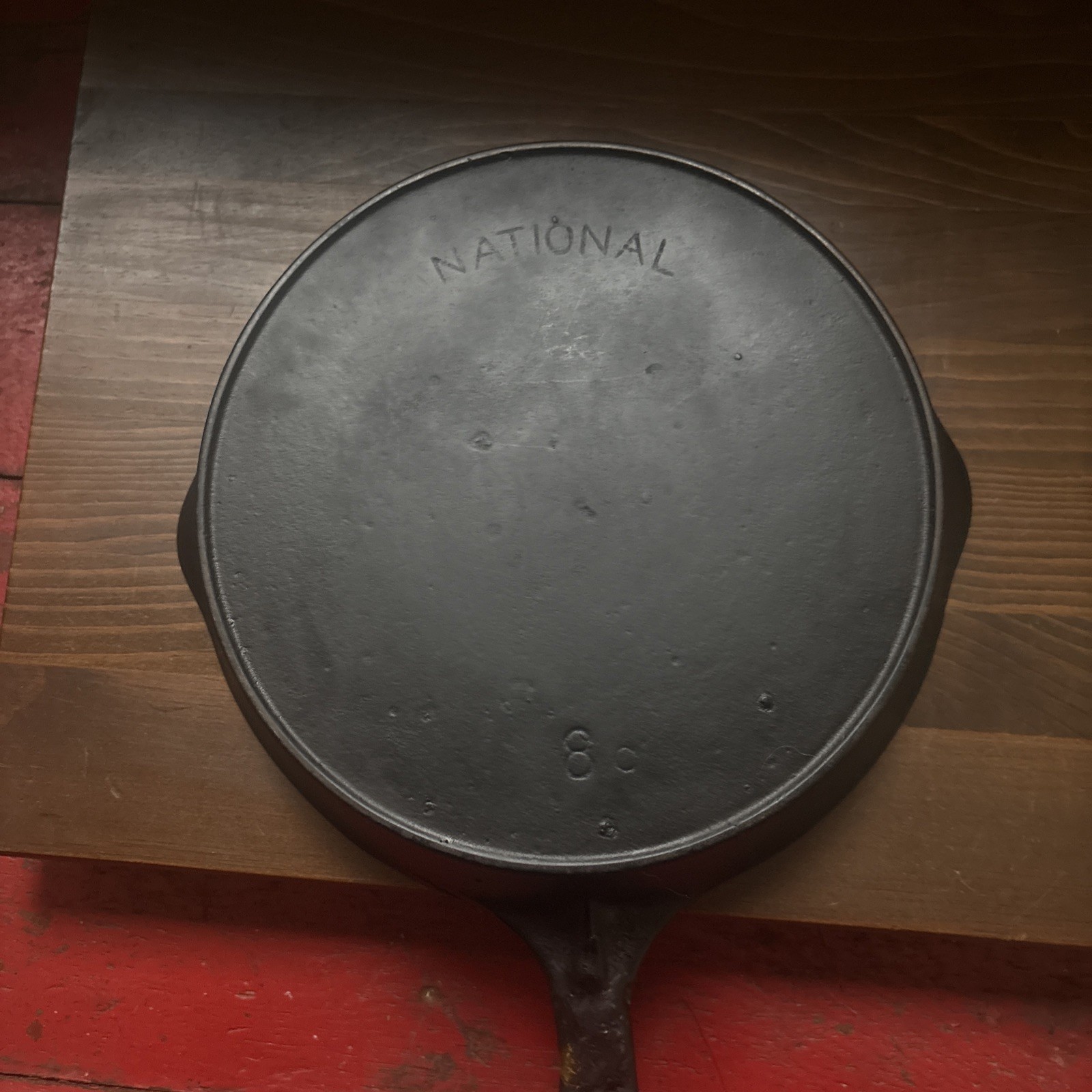 Vintage National Cast Iron Skillet #8 C 