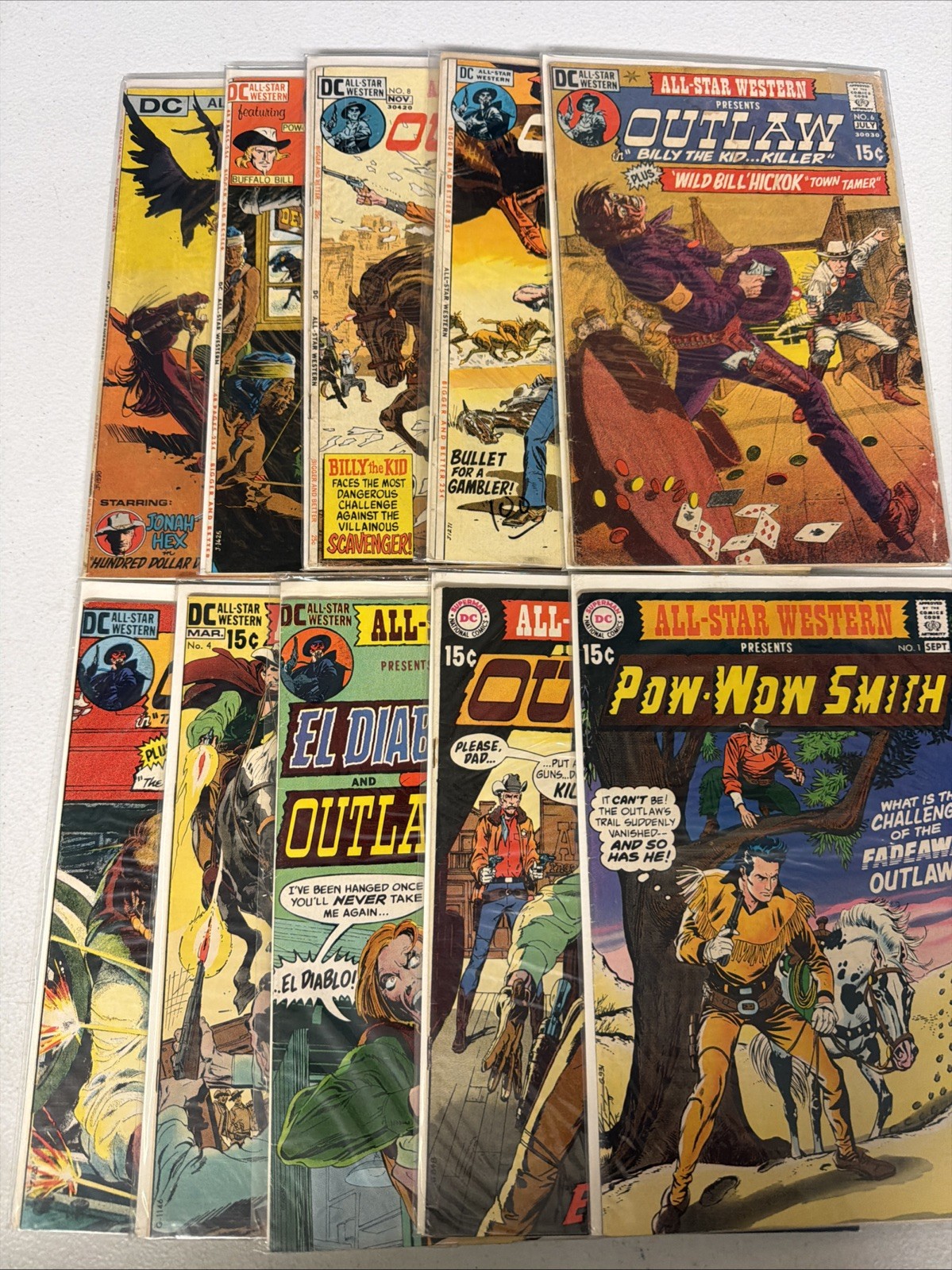 ALL-STAR WESTERN #1 2 3 4 5 6 7 8 9 11 1970 2nd Jonah Hex DC Comics VG *T11