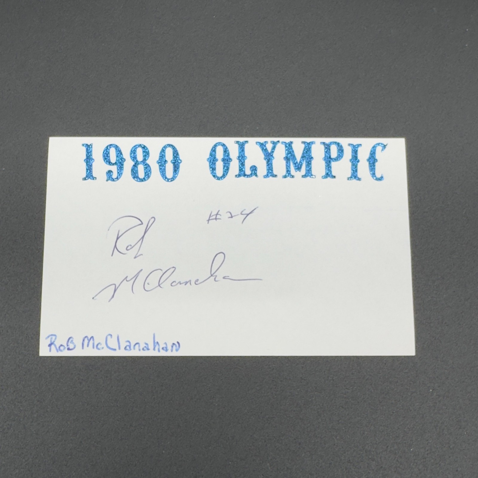 Rob McClanahan Signed 3x5 Index Card 1980 US Olympics - TTM Authentic Autograph