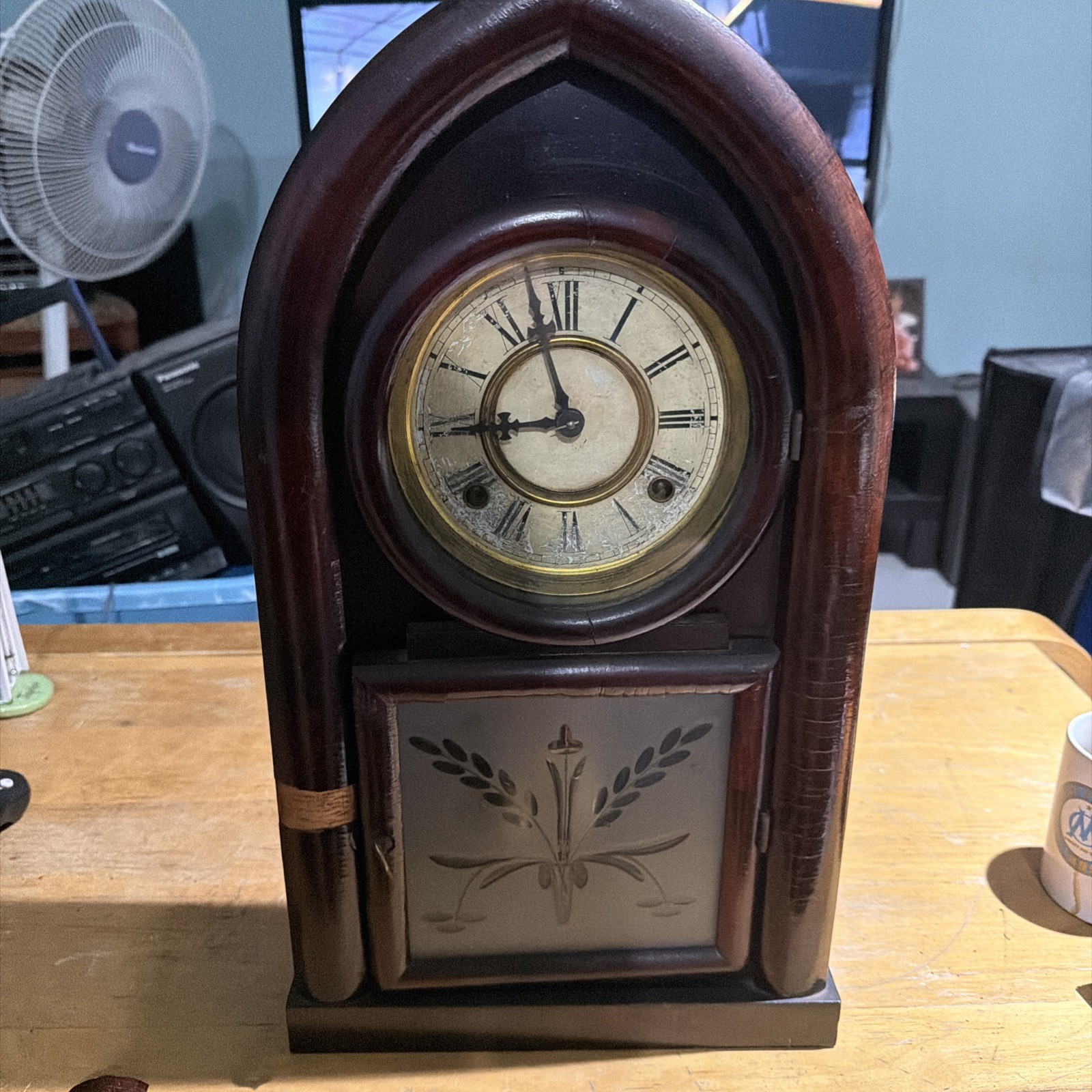 Antique H.J. Davies Beehive Clock RUNNING With Rare 1875 Patent Pendulum NY