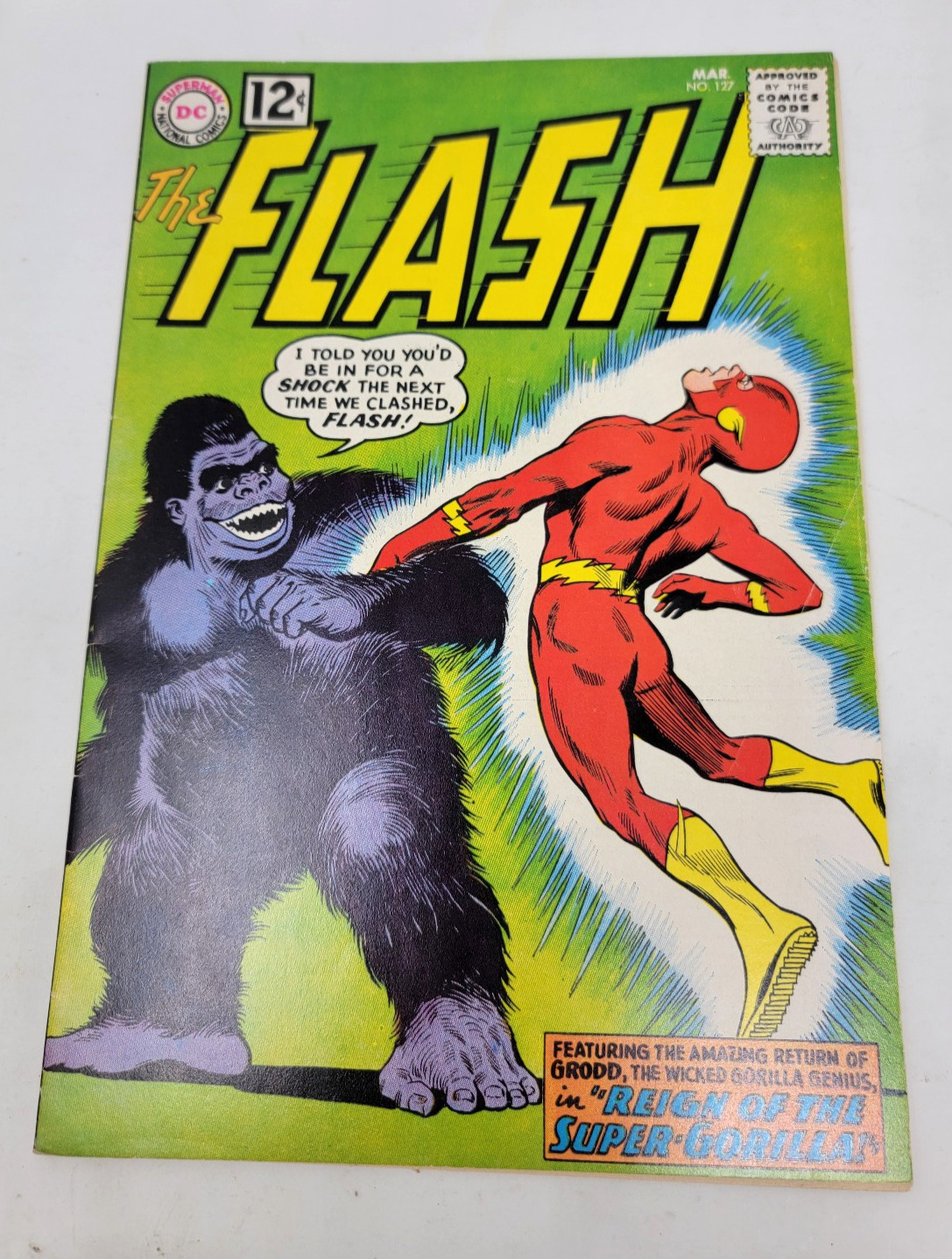 The Flash #127 1962 First Gorilla Grodd Cover DC Comics  7.5