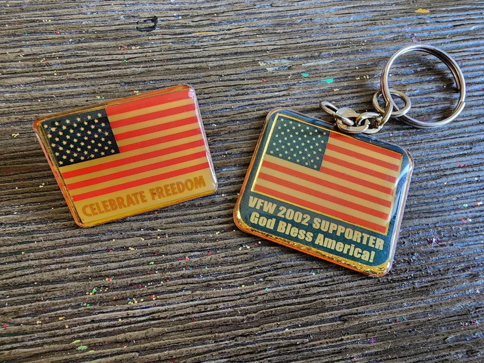 Celebrate Freedom Pin - VFW 2002 Supporter Keychain