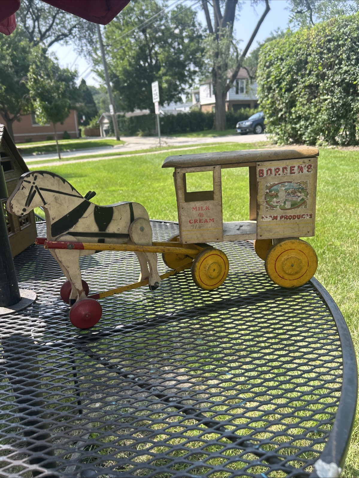 Antique Vintage Borden’s Milk Wagon Toy