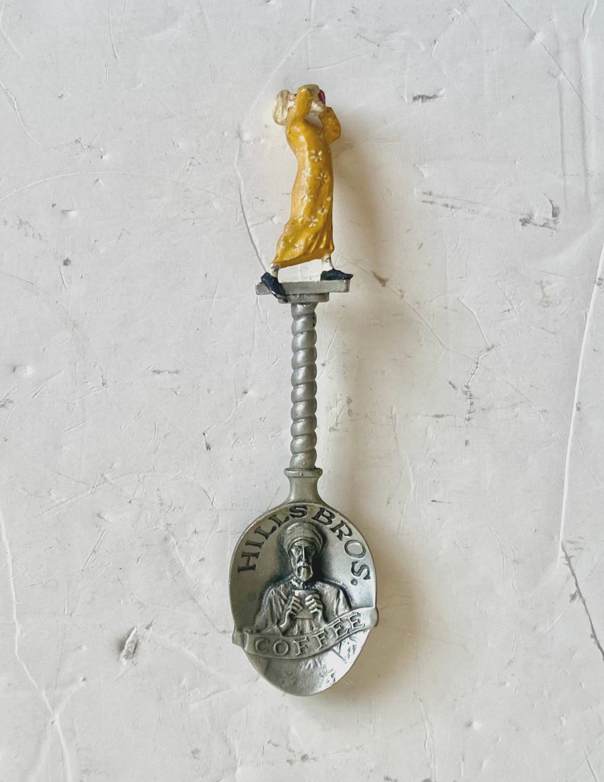 Vintage Hills Bros Coffee Metal Collectable Spoon Franklin Mint Souvenir Spoons