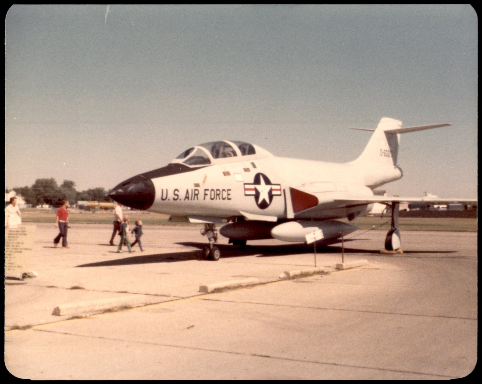 US Air Force Jet Airplane 1976 Snapshot Photograph Chanute AFB Air Show