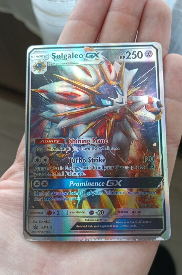 POKEMON SOLGALEO GX PROMO CARD JUMBO OVERSIZED ITALIAN