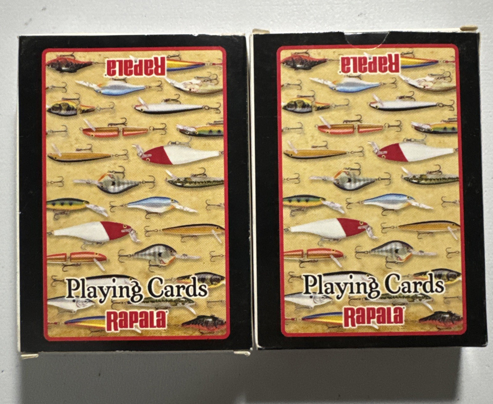 Lot Of 2 Rapala Playing Cards Fishing Poker Size Card Decks New Open Box