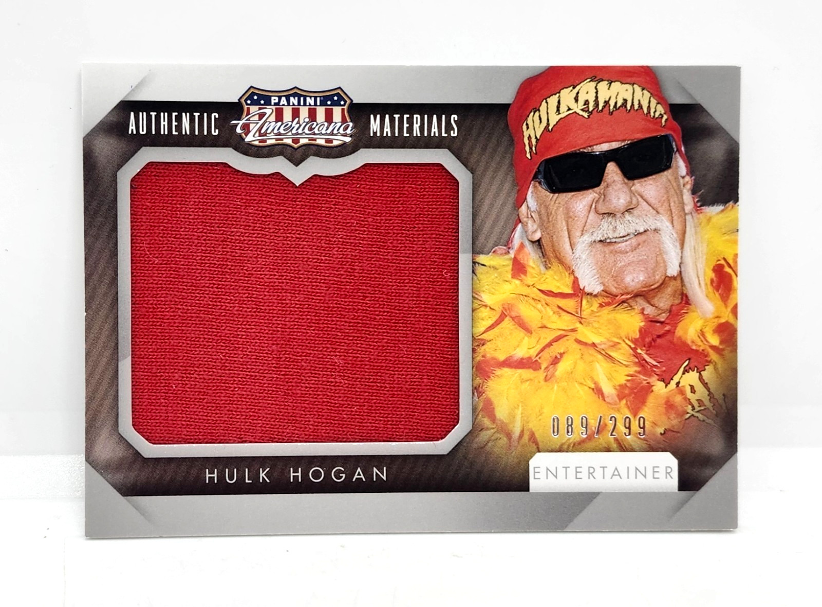 HULK HOGAN WWE 089/299 JUMBO SWATCH RELIC ~ 2015 PANINI AMERICANA #JM-HH