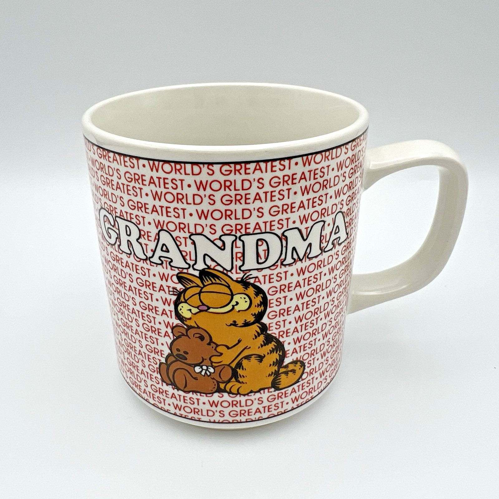 Vintage 1978 Garfield & Pooky WORLD'S GREATEST GRANDMA Mug Jim Davis Love Hug