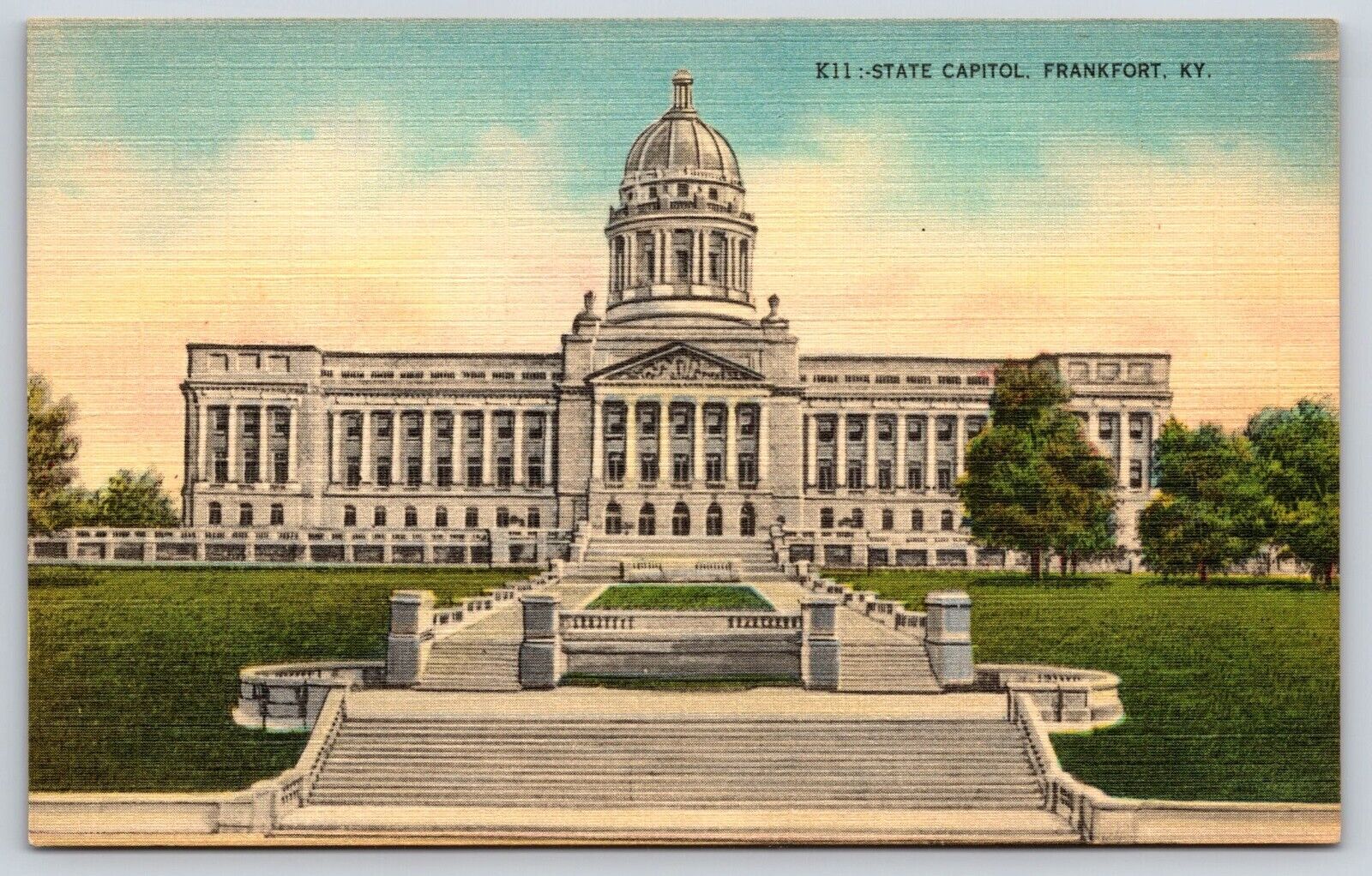 Frankfort KY-Kentucky, State Capitol Building, Antique Vintage Post Card