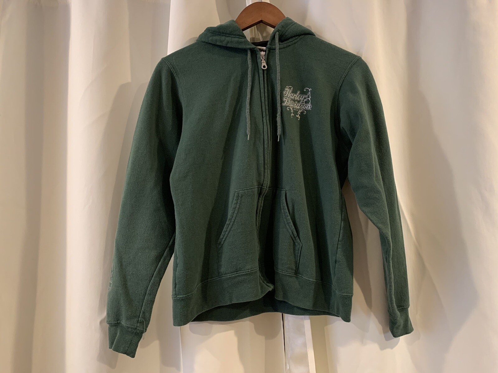 Bud’s Harley Davidson Jacket Green Evansville Indiana Size Large