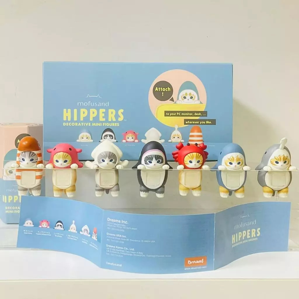 Mofusand x Sonny Angel HIPPERS Full Set 7 pcs Secret Mini Figures Decor