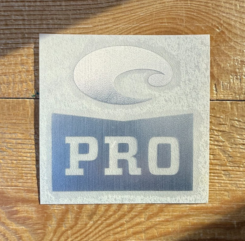 RARE Costa Del Mar PRO Decal Sticker Wave Logo Fishing 2.5 x 2.5 Inch