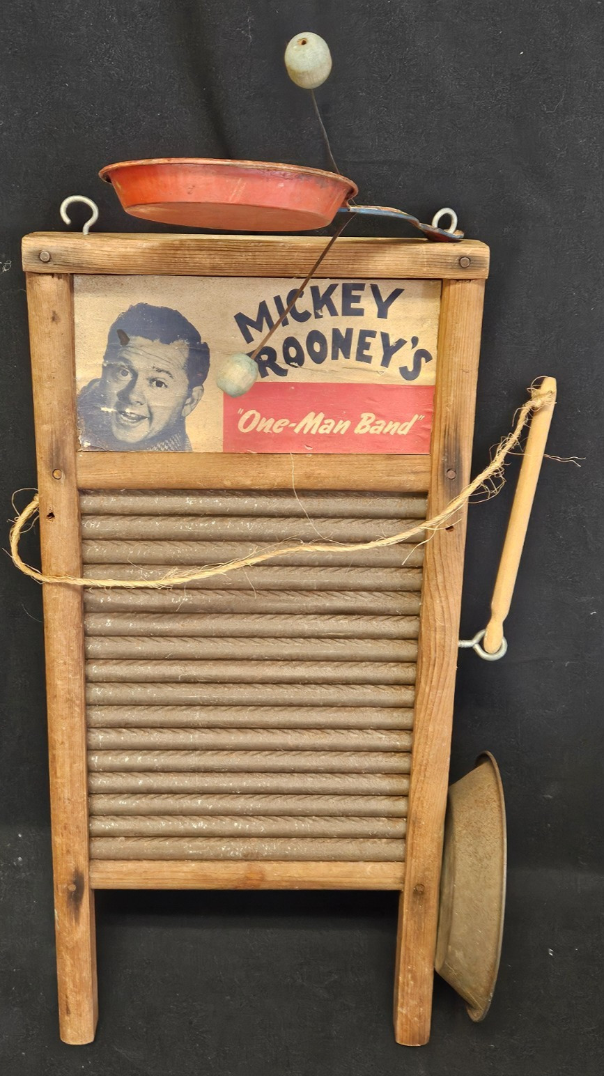 Vintage Mickey Rooney\'s One Man Band Toy, 1940s