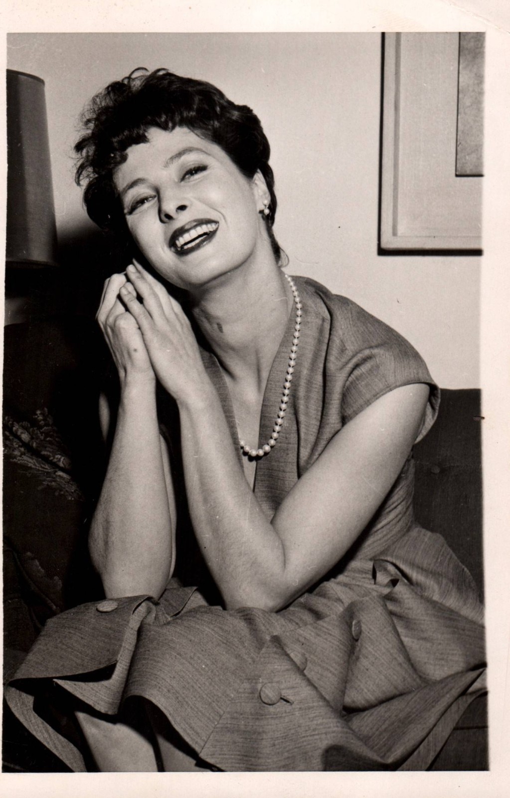 1956 HOLLYWOOD ACTRESS RITA GAM STUNNING CANDID PORTRAIT ORIG PHOTO MA8