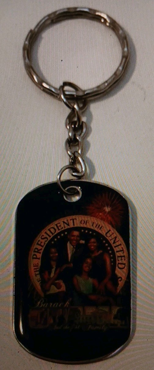 President Barack Obama and Family Our 44th President Key Chain