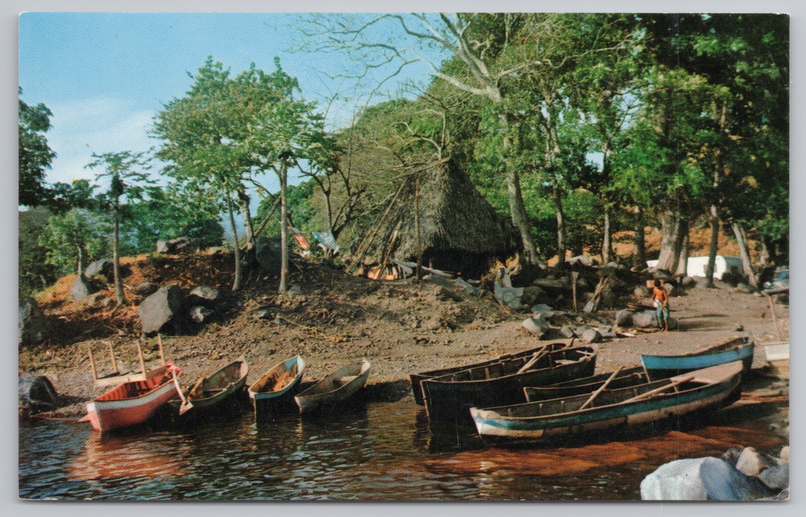 Vintage Nicaragua Postcard 1964 Great Lake \