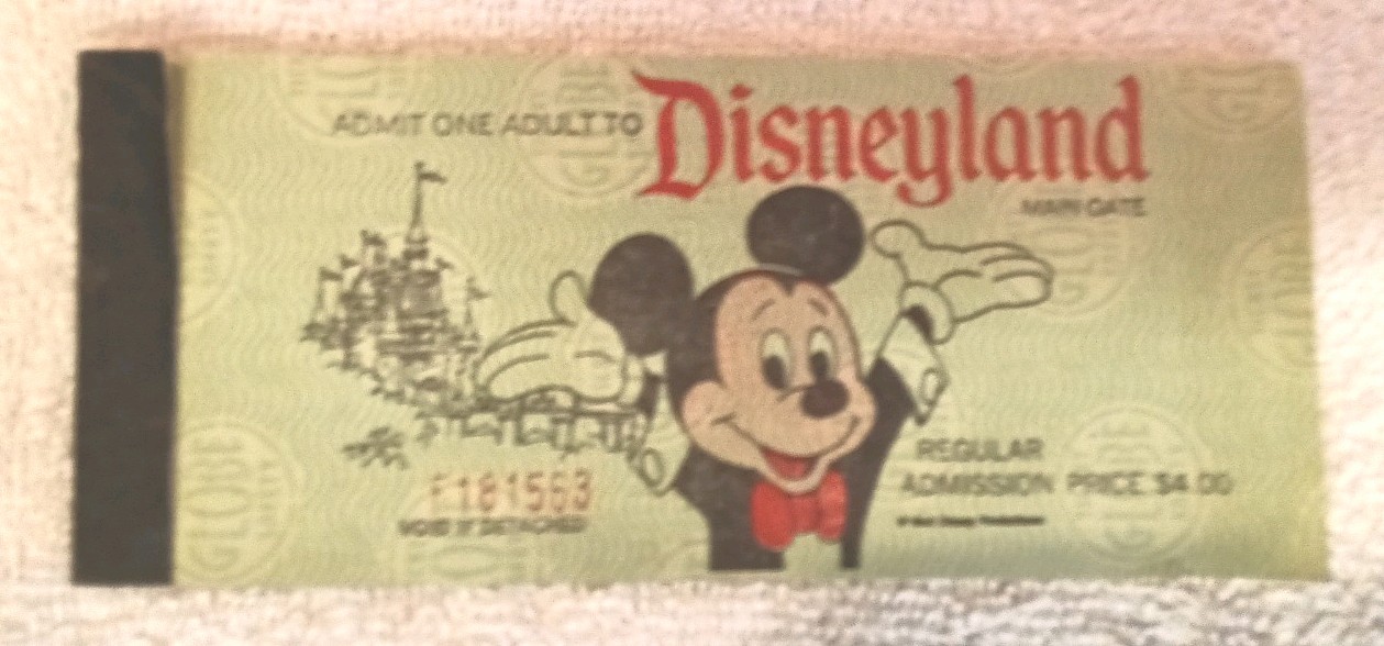 Vintage Between 1971 And 1974 Disneyland Admission Ticket Book Containing 15 Vintage Between 1971 And 1974 Disneyland Admission Ticket Book Containing 15