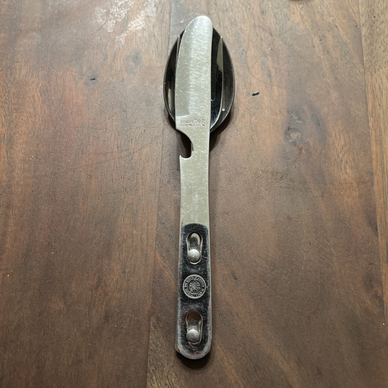 Vintage Boy Scouts BSA Imperial Stainless Mess Kit Cutlery Set Made USA