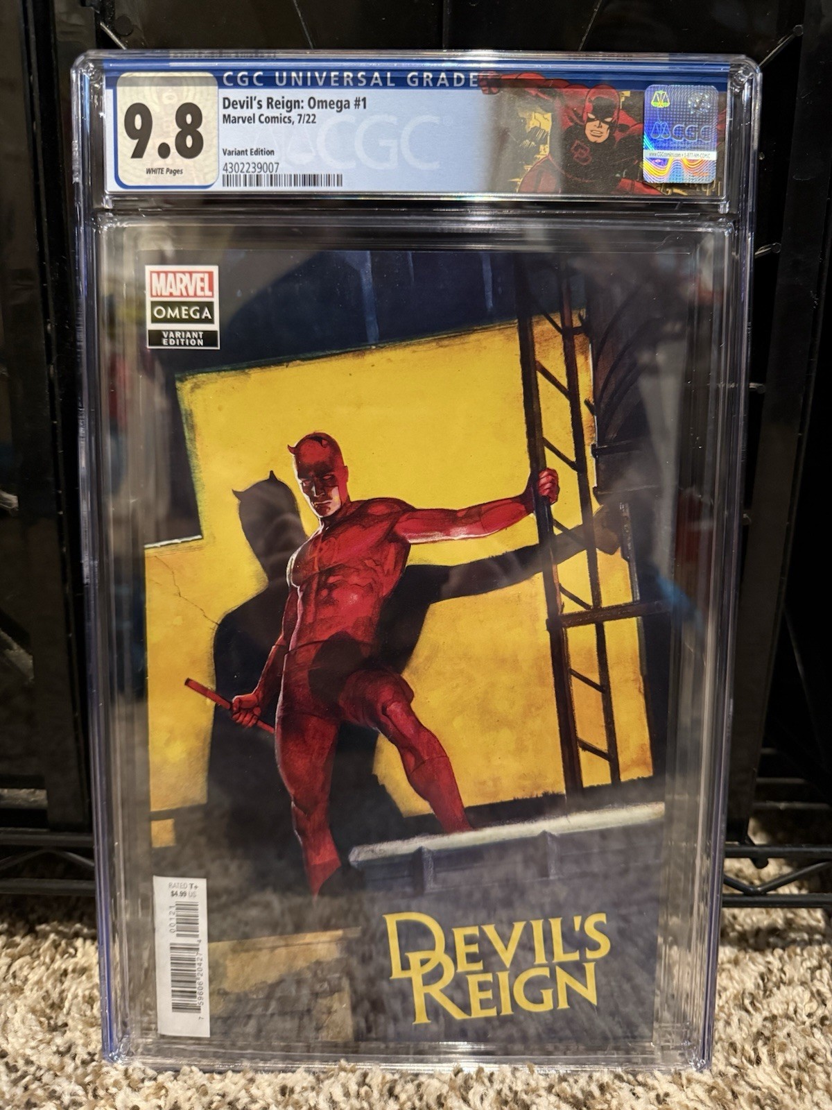 Devil’s Reign: Omega #1 Alex Maleev Variant w/Custom Label CGC 9.8