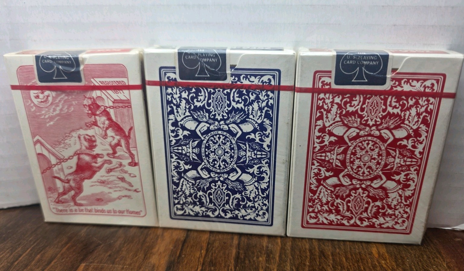 NOS Set of 3 Vintage 1970s Squeezers Playing Cards 1 Bulldogs and 2 Angel Back NOS Set of 3 Vintage 1970s Squeezers Playing Cards 1 Bulldogs and 2 Angel Back