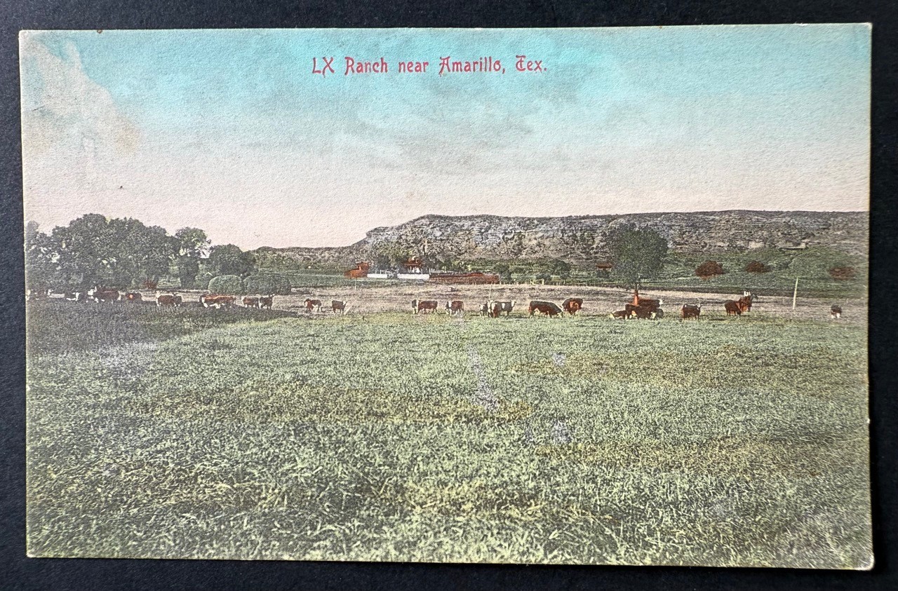 Vintage Amarillo TX Postcard c.1910 LX Ranch Route 66 Lee Bivins SL & Co