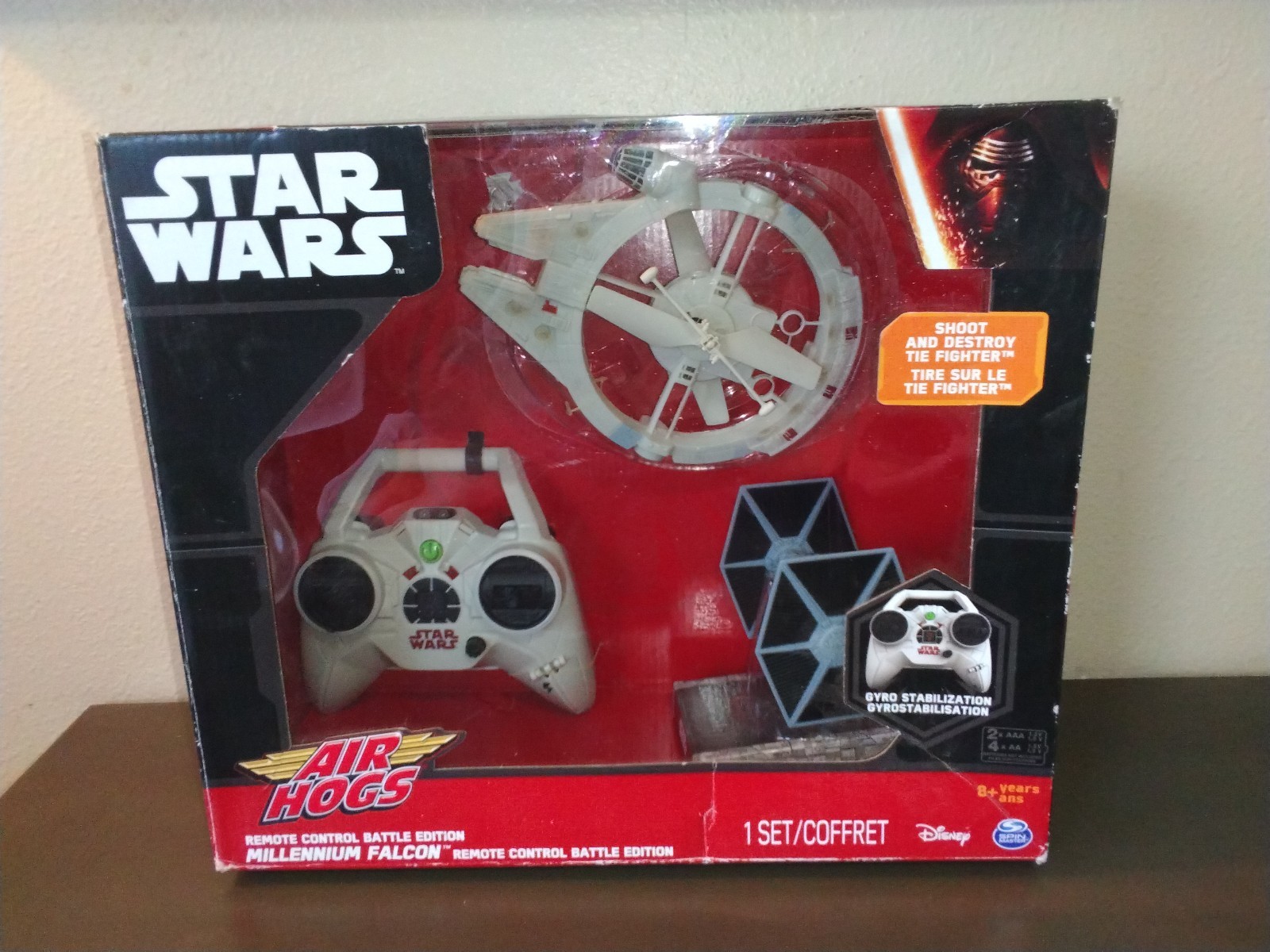 Star Wars air hogs millennium falcon Remote Control With Tie Fighter SEALED READ