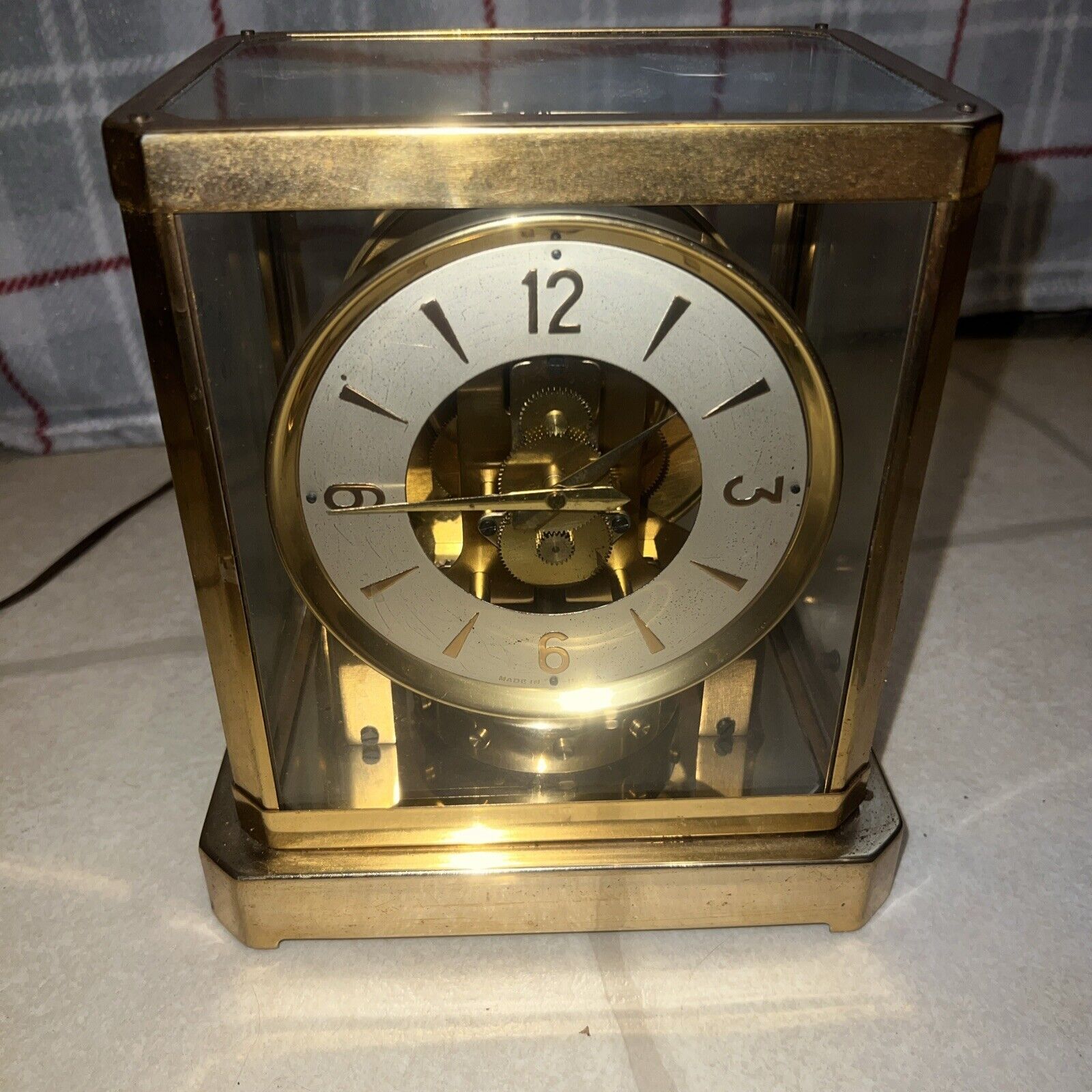 Vintage Mastercrafters Atmos #308 Design Electric Clock Model USA Not Working